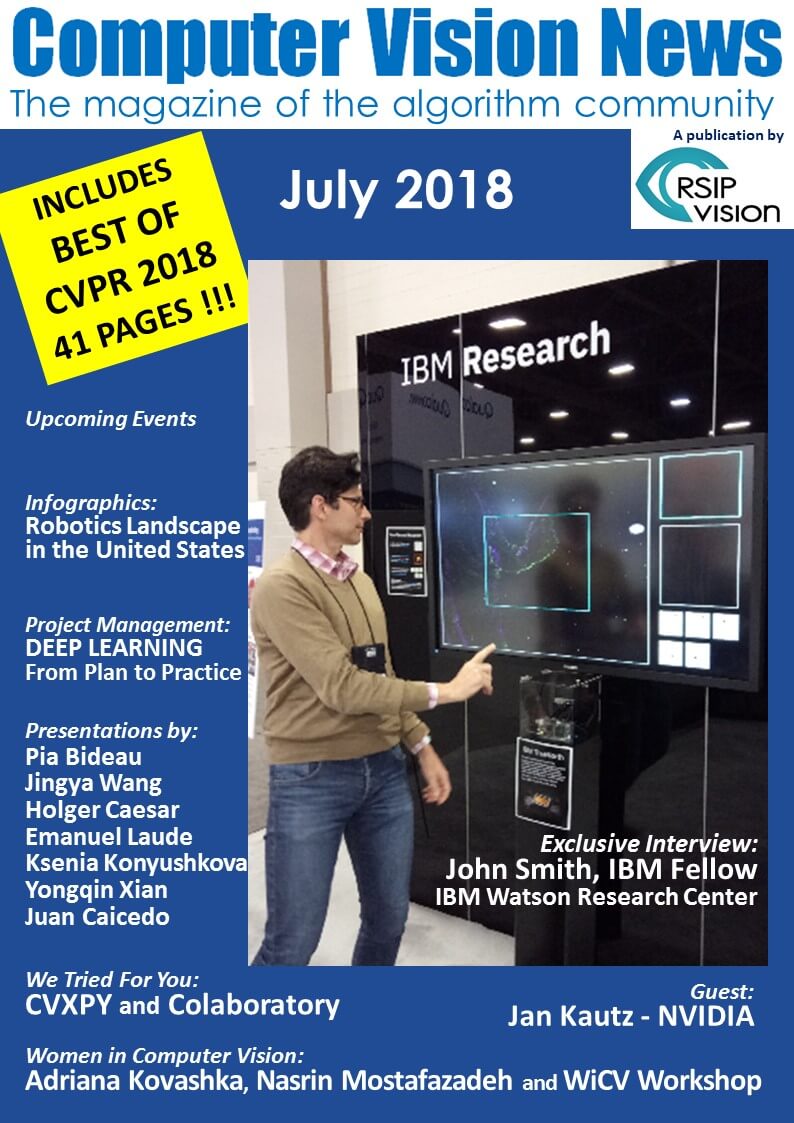 Computer Vision News July Best of CVPR 2018